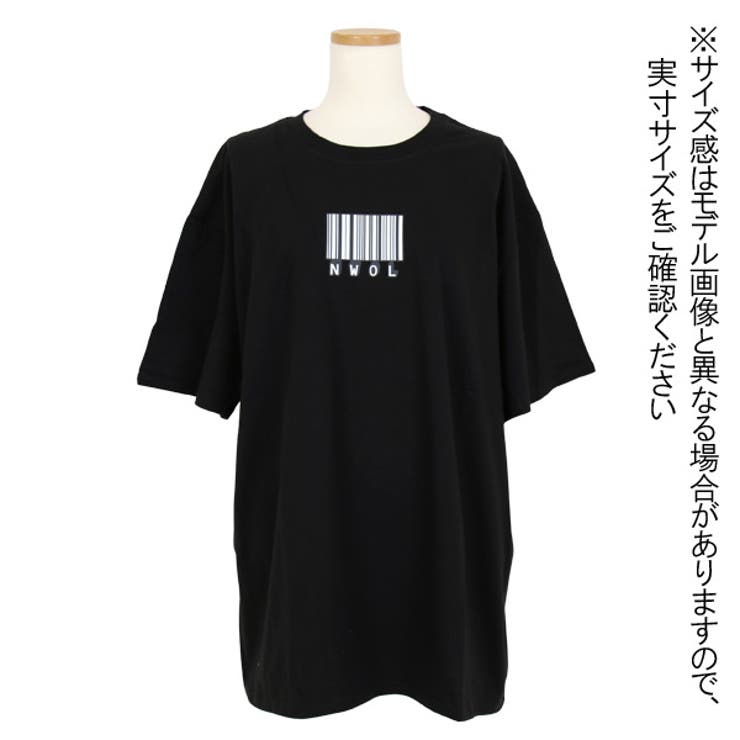 Tシャツ バーコードプリント ビッグシルエットT | Decorative  | 詳細画像3 