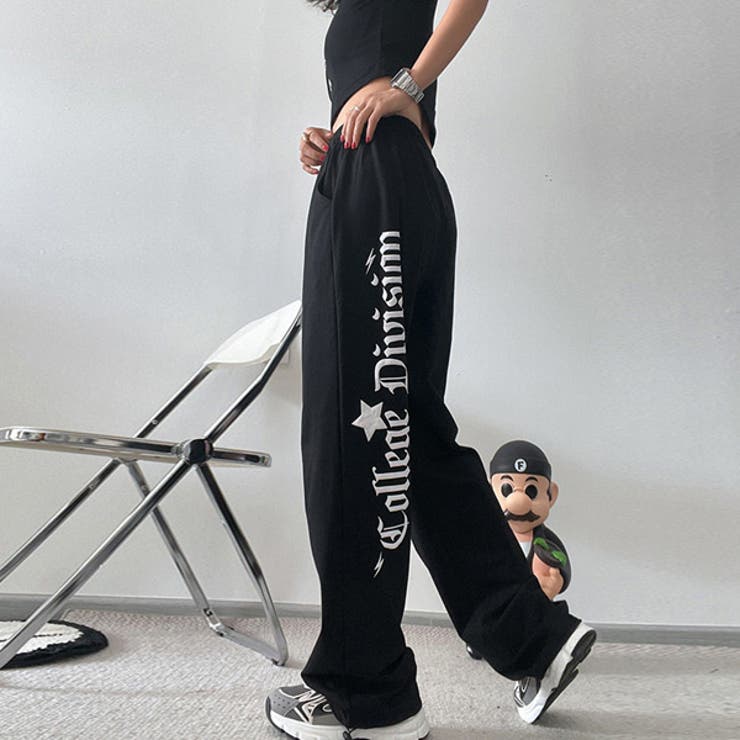 ワイドパンツ ジャージパンツ ロゴプリント | Decorative  | 詳細画像4 