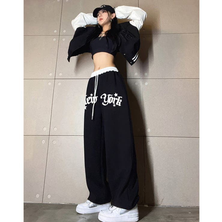 【boohoo】OFCLダブルウエストバンドジャージジョガーパンツ ジョガーパンツ ジャージパンツ ロゴプリント[品番:DCTW0004318