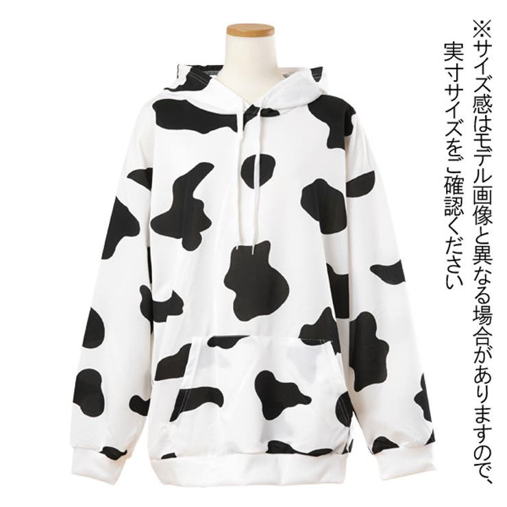 パーカー COW柄 牛柄[品番：DCTW0004325]｜Decorative （デコラティブ