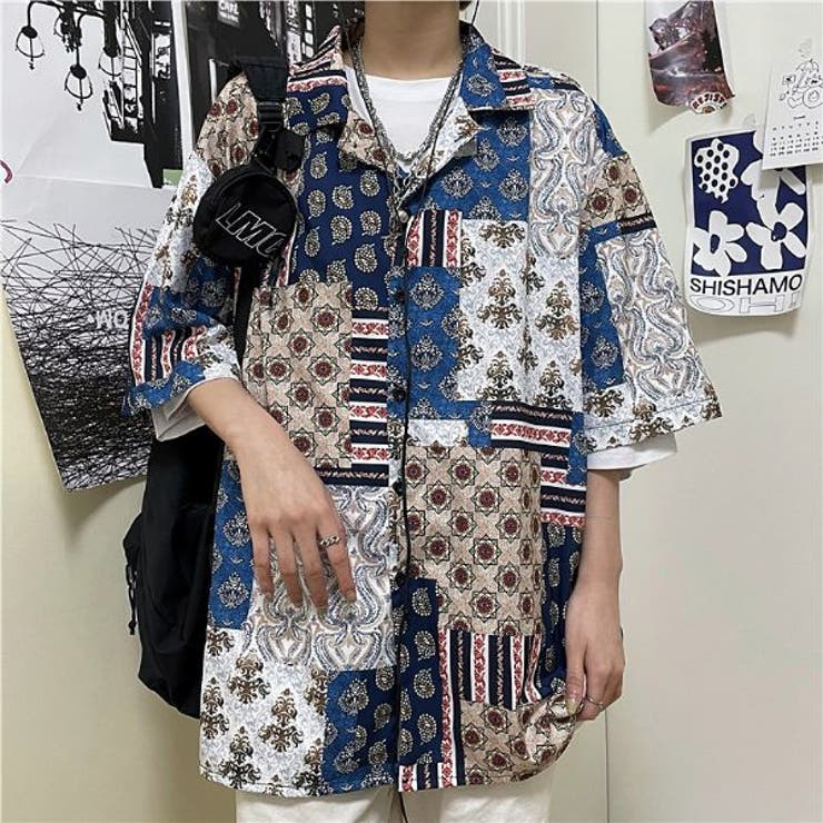 ANREALAGE パッチワーク柄　ビッグシルエットTシャツ ビッグシルエット総柄アソートTシャツ 幾何学／ドット