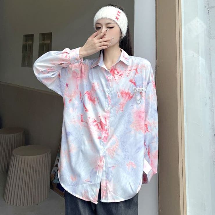 柄シャツ ブルー ピンク ぼかし柄 品番 Dctw Decorative デコラティブ のレディース ファッション通販 Shoplist ショップリスト