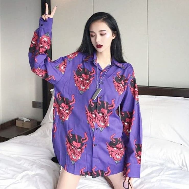 柄シャツ 赤鬼 悪魔 | Decorative  | 詳細画像6 