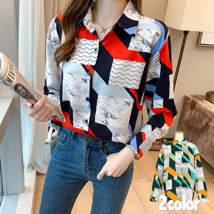 柄シャツ 幾何柄 アート 品番 Dctw Decorative デコラティブ のレディースファッション 通販 Shoplist ショップリスト