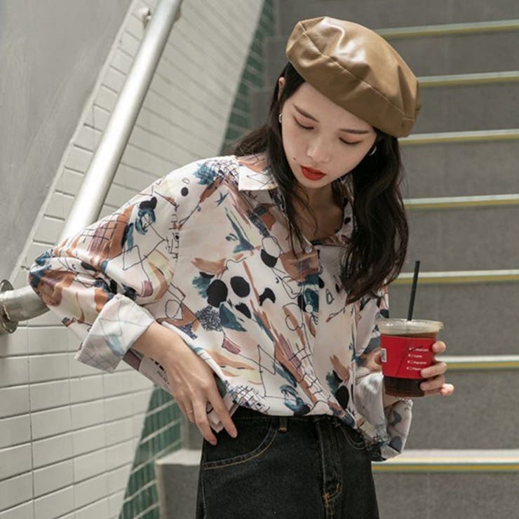 柄シャツ レトロ アート | Decorative  | 詳細画像5
