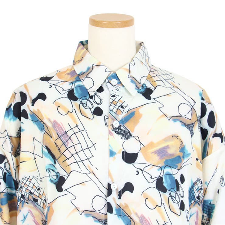 柄シャツ レトロ アート[品番：DCTW0003589]｜Decorative