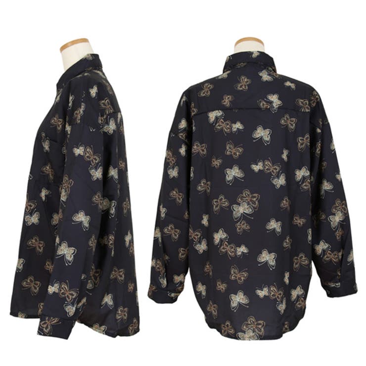 柄シャツ バタフライ柄 蝶々柄 | Decorative  | 詳細画像11 