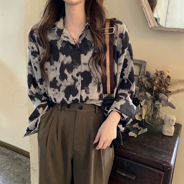 柄シャツ ダークパターン グレー | Decorative  | 詳細画像1 