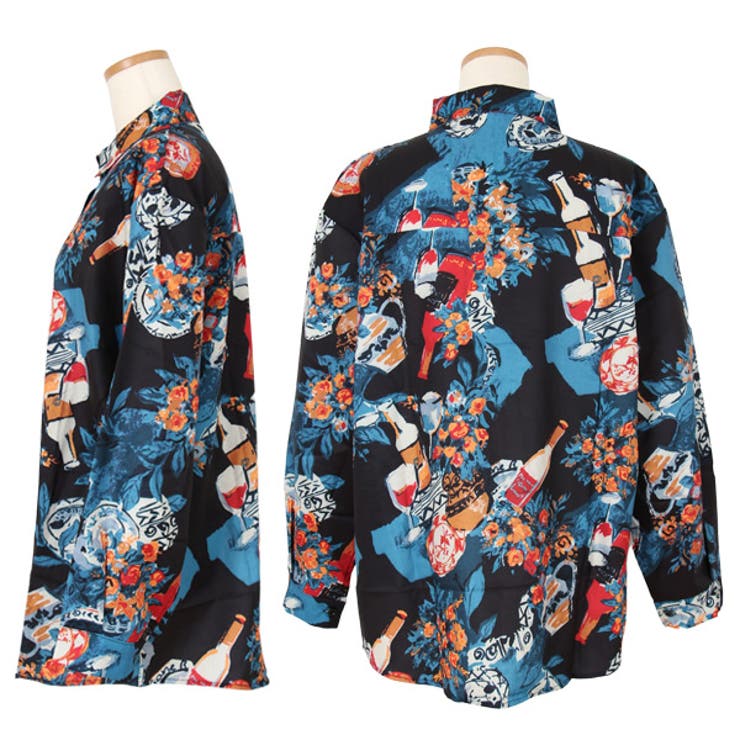 柄シャツ レトロ アート[品番：DCTW0003739]｜Decorative