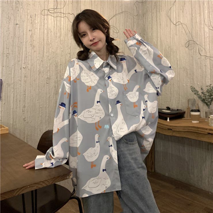 柄シャツ DUCKプリント 長袖 | Decorative  | 詳細画像5 