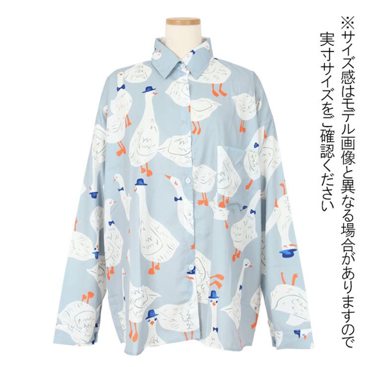 柄シャツ DUCKプリント 長袖 | Decorative  | 詳細画像9 