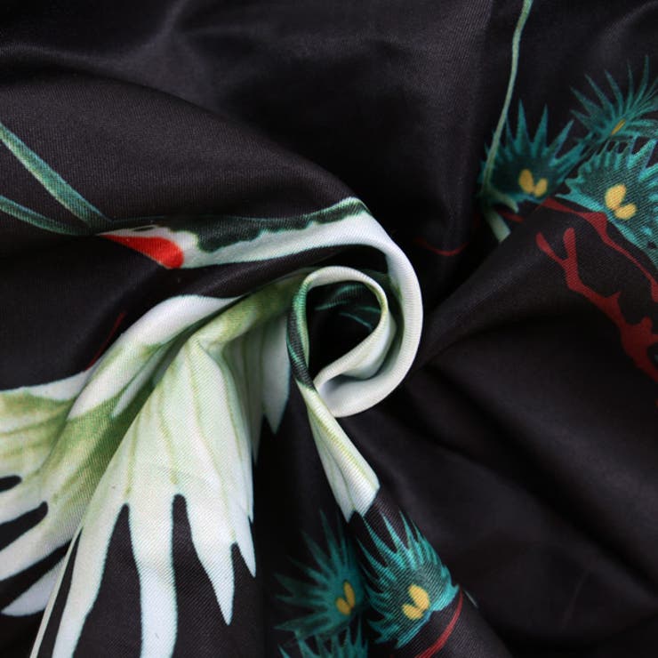 柄シャツ 鶴柄 和柄[品番：DCTW0003995]｜Decorative