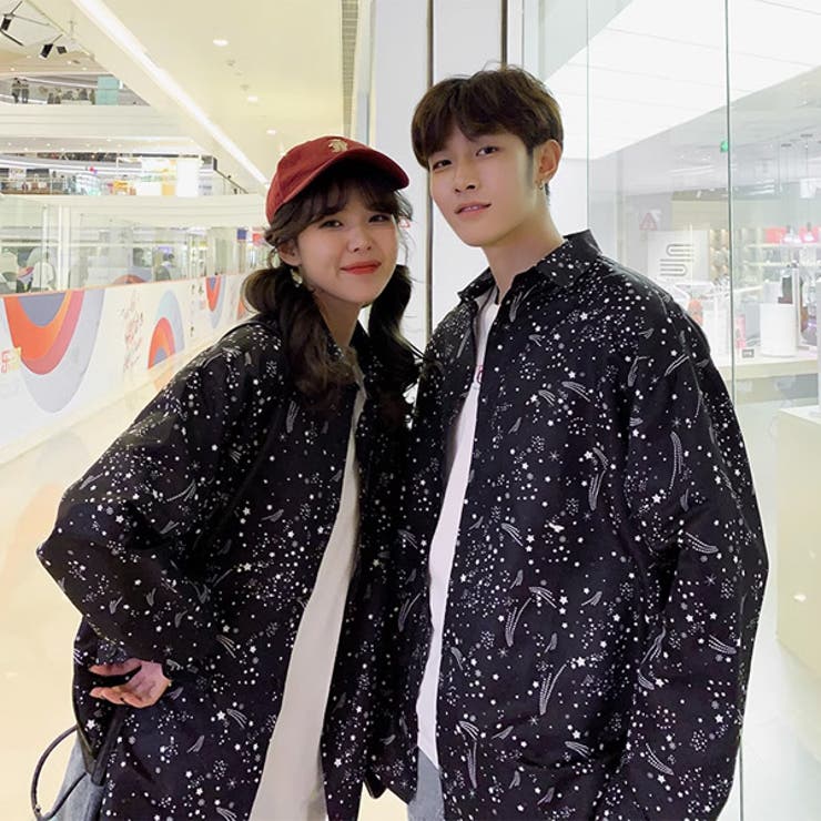 極美品✨  205W39NYC テープディテール シャツ 柄シャツ 星柄 ブラック[品番：DCTW0003997]｜Decorative