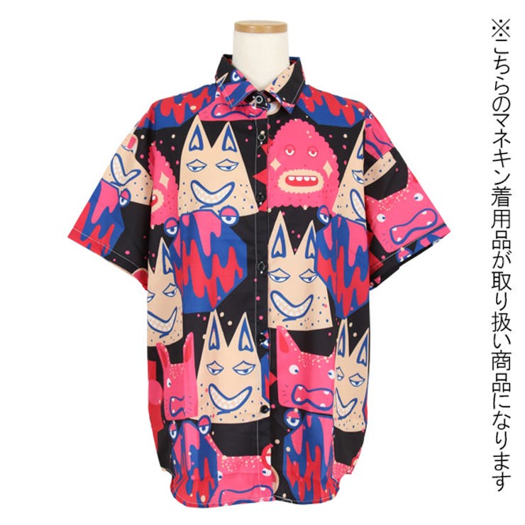 柄シャツ POPキャラクター 総柄[品番：DCTW0004008]｜Decorative