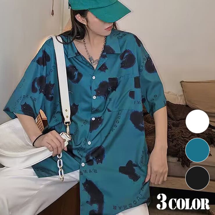 柄シャツ 柄シャツ CAT柄 | Decorative  | 詳細画像1 