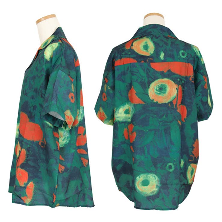 柄シャツ ボタニカル柄 オープンカラーシャツ[品番：DCTW0004011]｜Decorative  （デコラティブ）のレディースファッション通販｜SHOPLIST（ショップリスト）