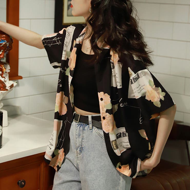 柄シャツ レター柄 花柄 | Decorative  | 詳細画像4 