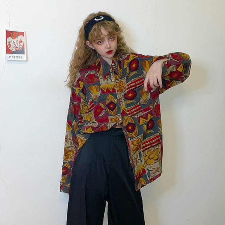 柄シャツ フラワー柄 タイルデザイン | Decorative  | 詳細画像4 