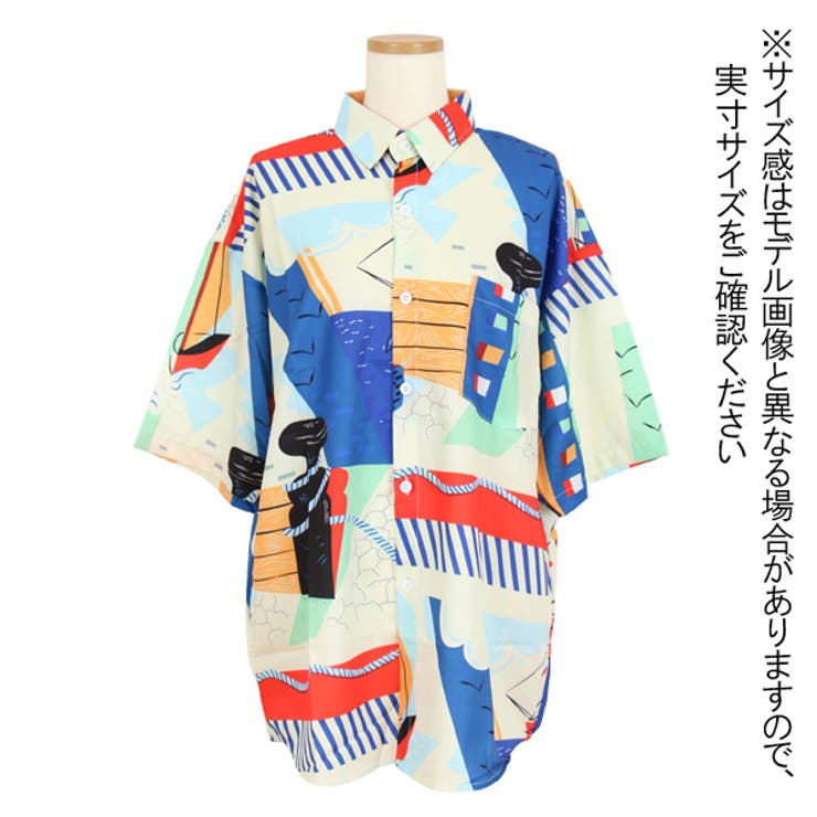 柄シャツ マリーンアート 半袖シャツ | Decorative  | 詳細画像7 