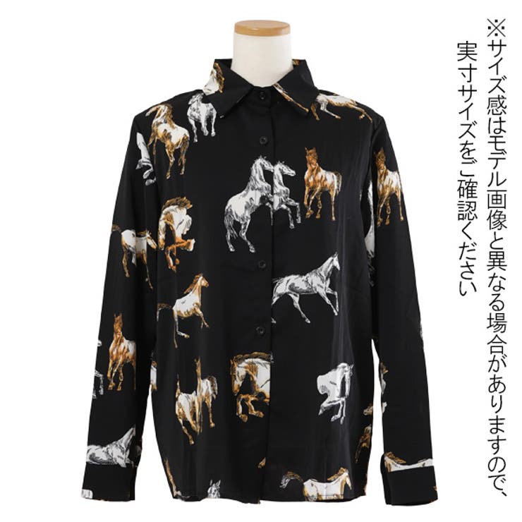 柄シャツ ホース柄 馬柄[品番：DCTW0004293]｜Decorative （デコラティブ）のレディース ファッション通販｜SHOPLIST（ショップリスト）