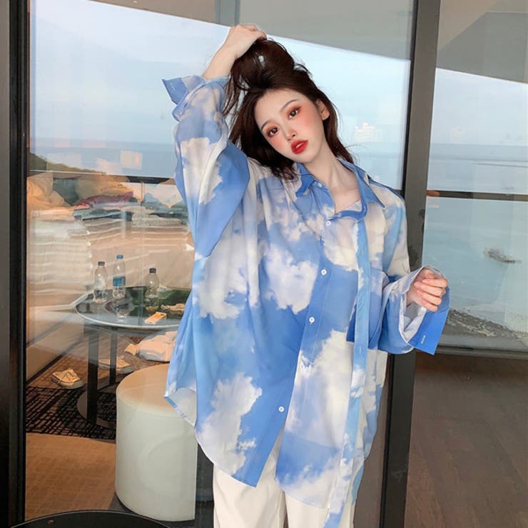 柄シャツ タイダイ柄 ブルースカイ | Decorative  | 詳細画像6 
