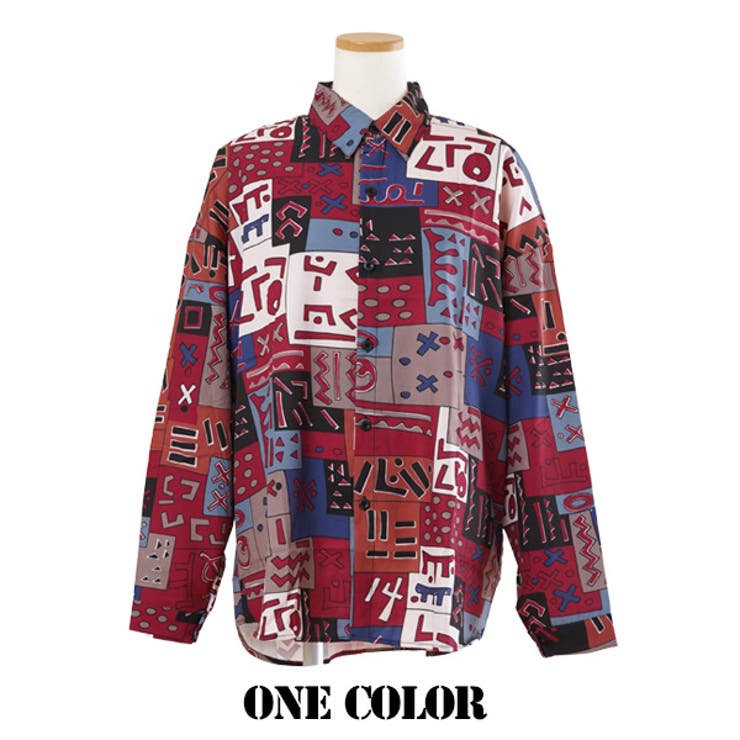柄シャツ エスニック 総柄[品番：DCTW0004295]｜Decorative