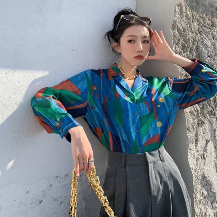 柄シャツ オープンカラーシャツ アート | Decorative  | 詳細画像2 