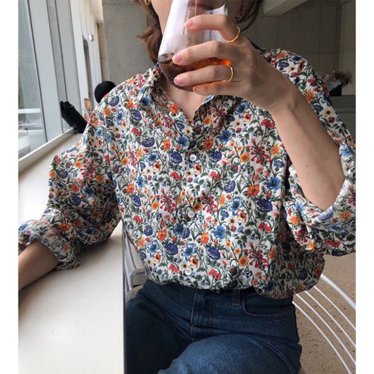 柄シャツ 花柄 ボタニカル柄[品番：DCTW0004311]｜Decorative  （デコラティブ）のレディースファッション通販｜SHOPLIST（ショップリスト）