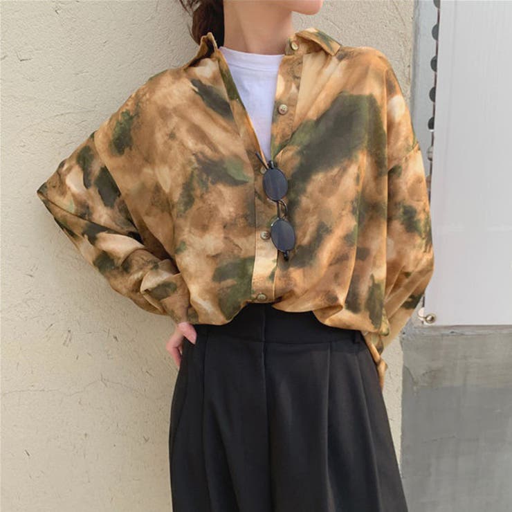 柄シャツ タイダイ柄 シアーシャツ | Decorative  | 詳細画像2 