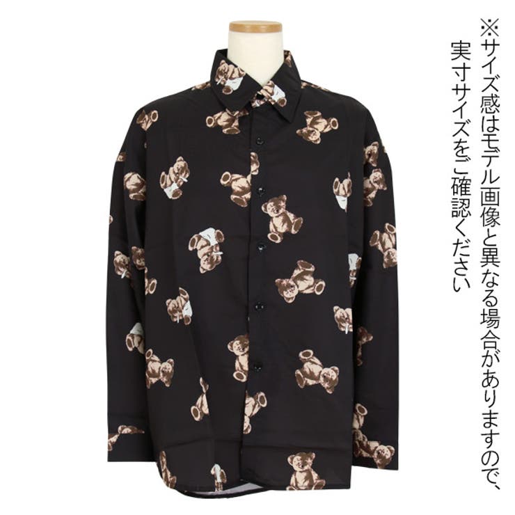 柄シャツ くま柄 BEAR柄[品番：DCTW0004347]｜Decorative
