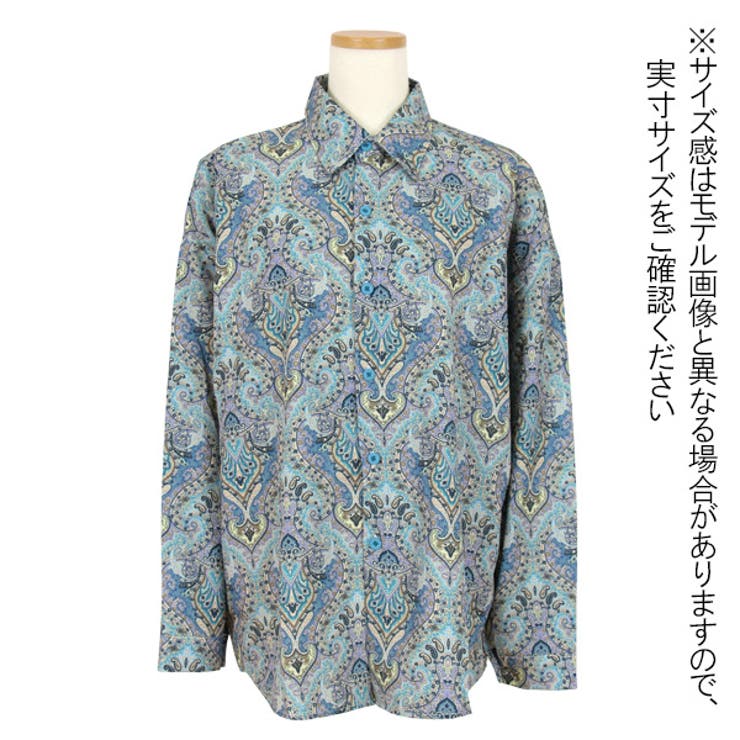 オンラインショップ 柄シャツ アラベスク模様 ダマスク柄[品番：DCTW0004353 トップス