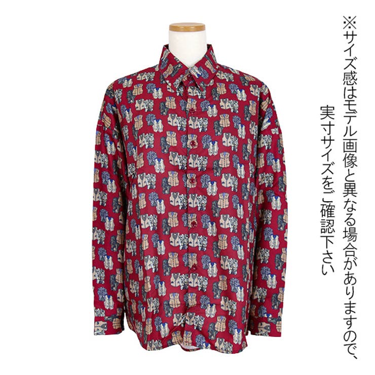 柄シャツ アート 長袖シャツ[品番：DCTW0004355]｜Decorative