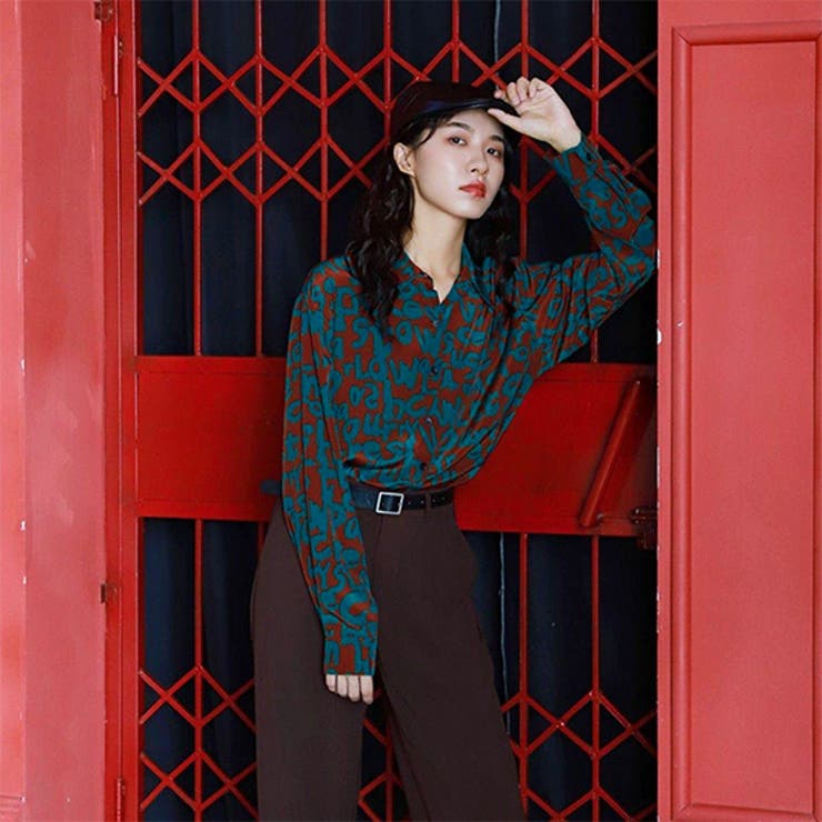 67732 レディース　長袖　柄シャツ　38 67732 レディース 長袖 柄シャツ 38 67732 レディース 長袖 柄