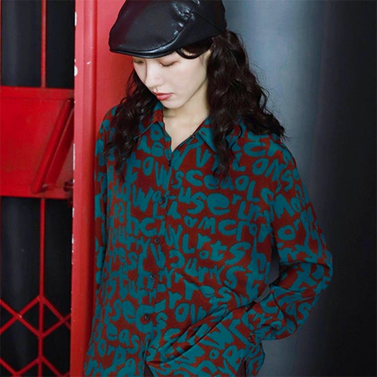 柄シャツ 長袖シャツ ロゴ[品番：DCTW0004357]｜Decorative