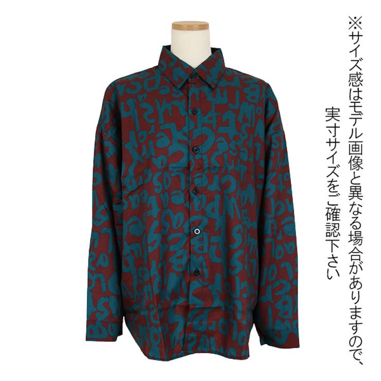 柄シャツ 長袖シャツ ロゴ[品番：DCTW0004357]｜Decorative