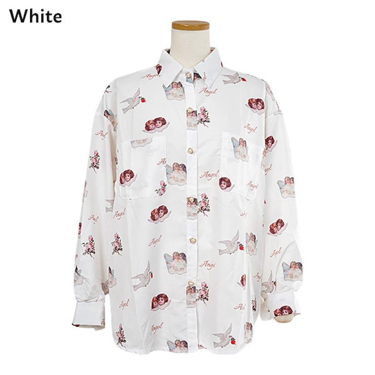 柄シャツ 天使 エンジェル[品番：DCTW0004412]｜Decorative