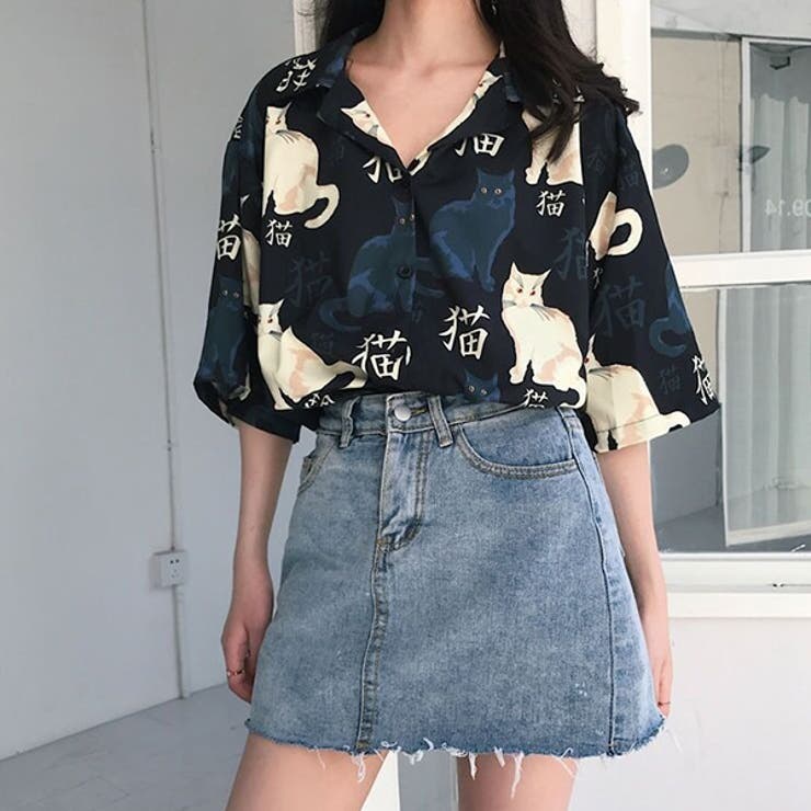 柄シャツ 猫 キャット | Decorative  | 詳細画像2 