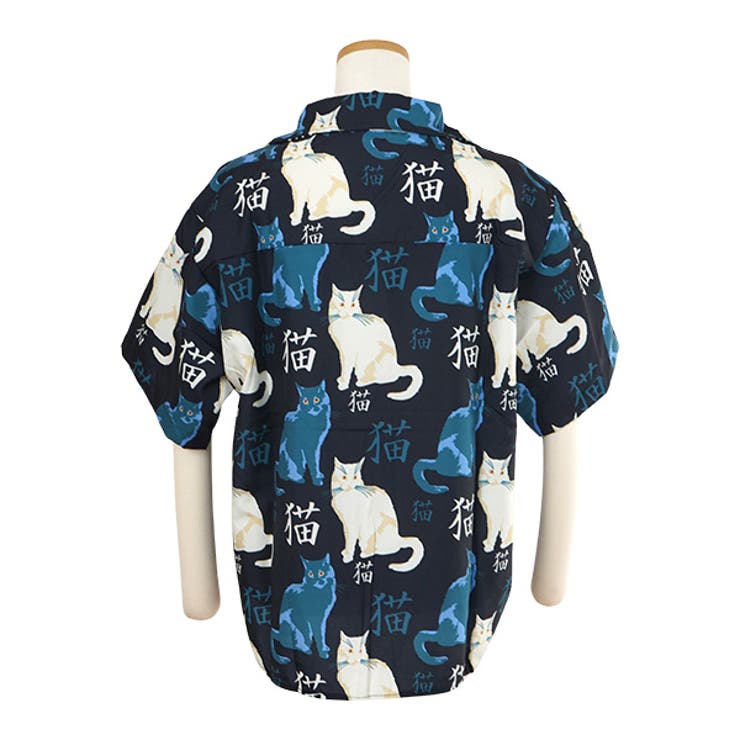 柄シャツ 猫 キャット[品番：DCTW0004406]｜Decorative