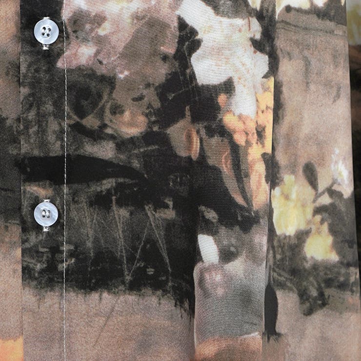 柄シャツ 花柄 ぼかし | Decorative  | 詳細画像8 