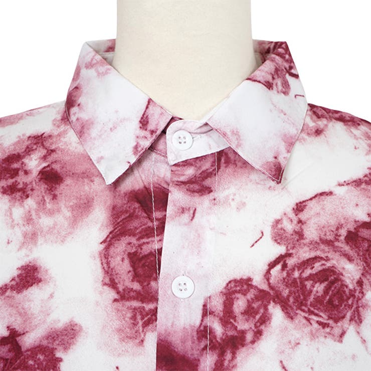 柄シャツ 薔薇 バラ[品番：DCTW0004471]｜Decorative