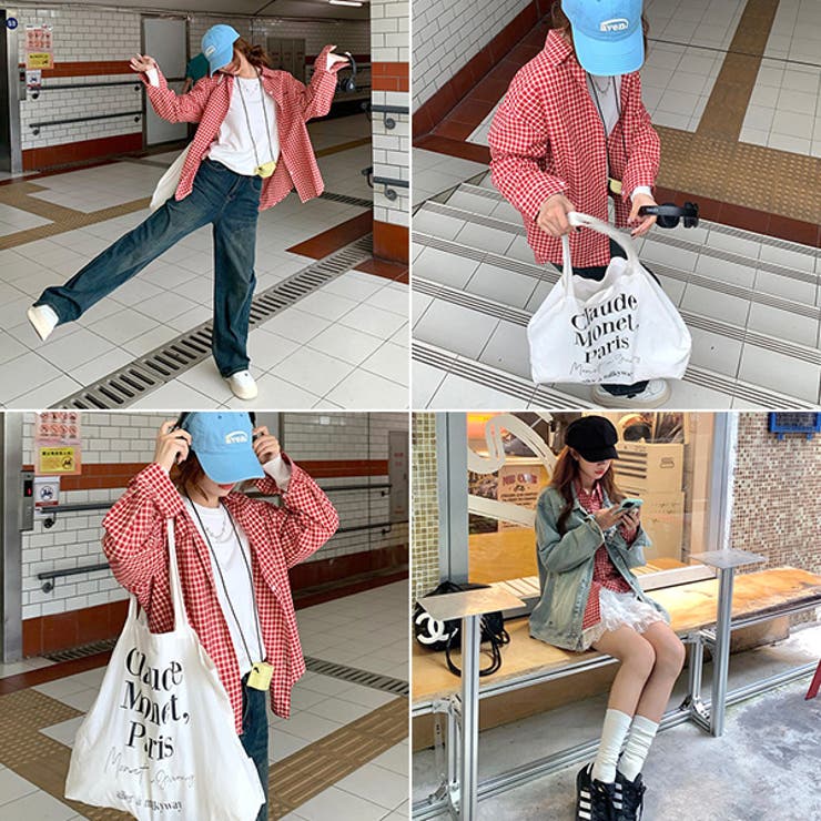 柄シャツ チェック柄 ギンガムチェック[品番：DCTW0004509