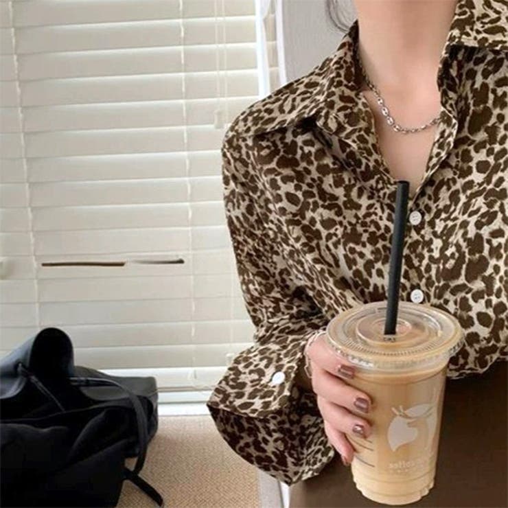 柄シャツ ヒョウ柄 レオパード柄[品番：DCTW0004512