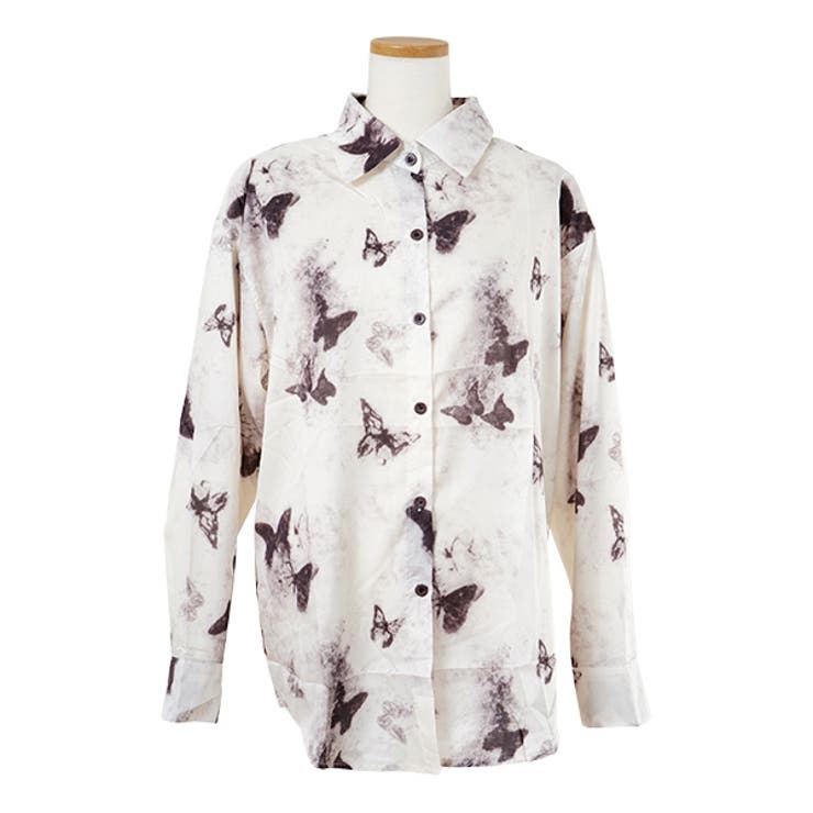 柄シャツ 蝶 ちょうちょ[品番：DCTW0004516]｜Decorative
