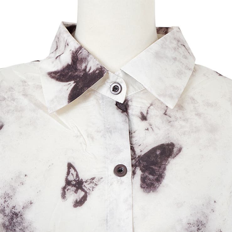 柄シャツ 蝶 ちょうちょ[品番：DCTW0004516]｜Decorative