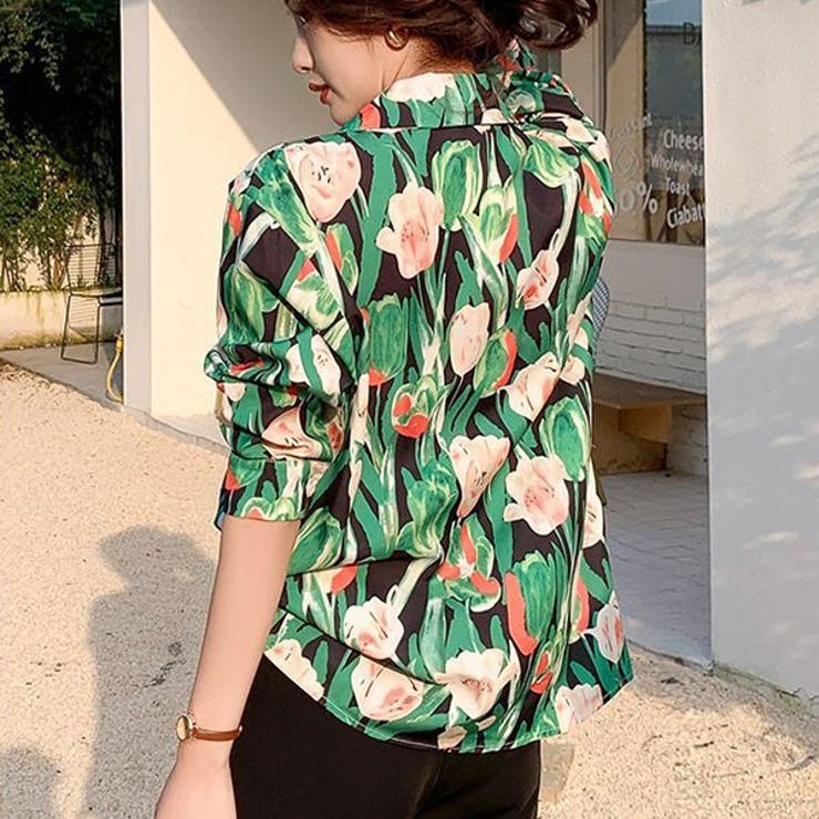 柄シャツ 花柄 グリーン | Decorative  | 詳細画像4 