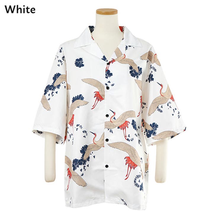 柄シャツ ツル 鶴柄 | Decorative  | 詳細画像16 