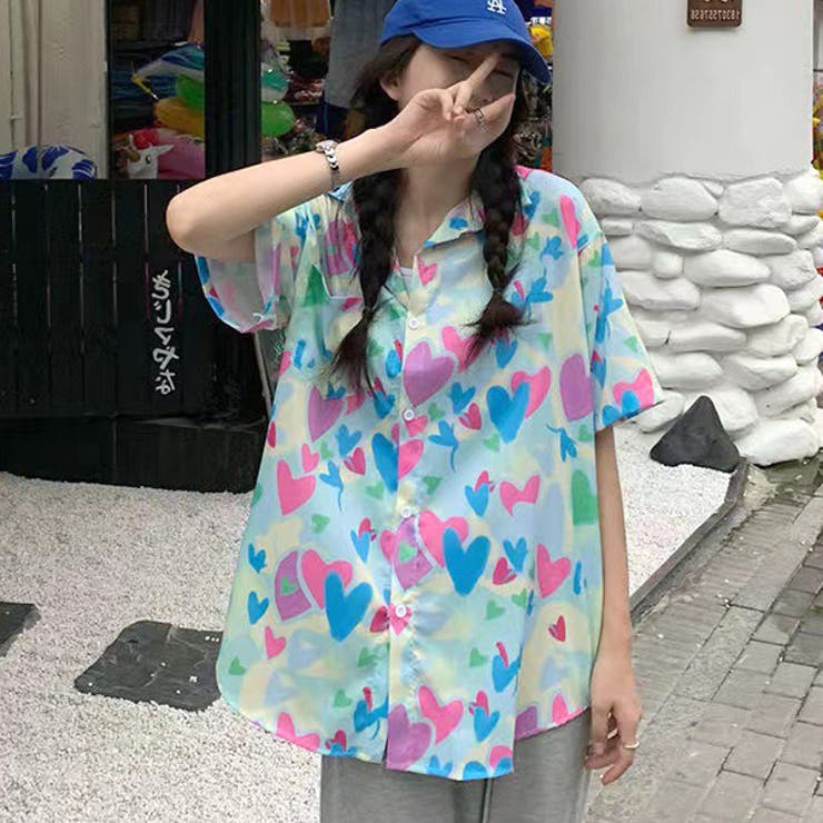 柄シャツ ハート柄 ハート | Decorative  | 詳細画像1 