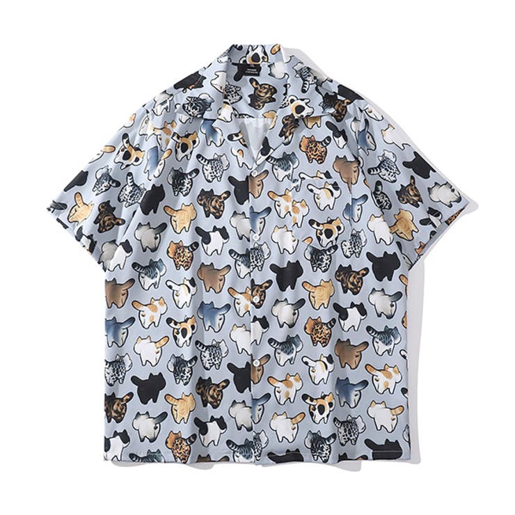 柄シャツ 猫柄 キャット柄 | Decorative  | 詳細画像1 