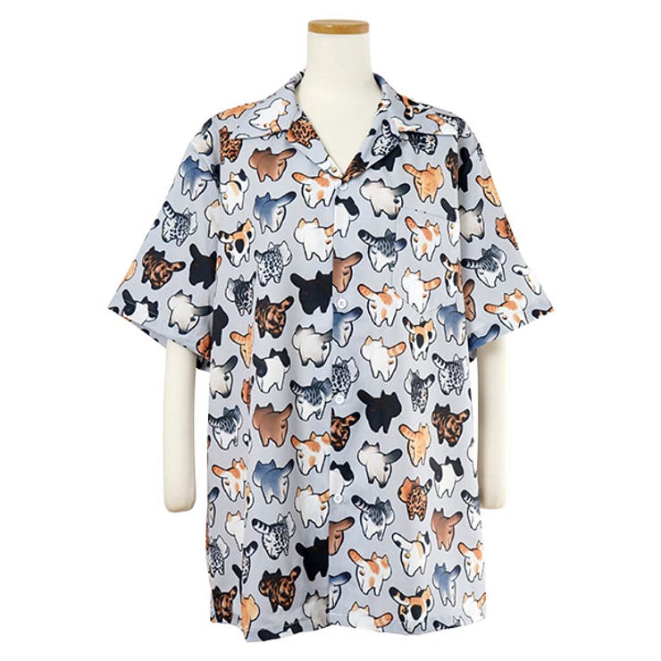 柄シャツ 猫柄 キャット柄 | Decorative  | 詳細画像3 