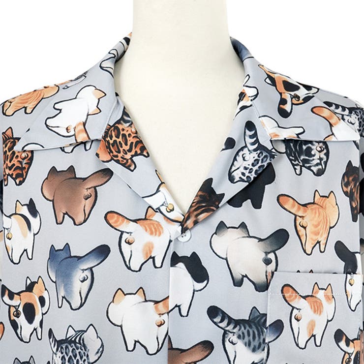 柄シャツ 猫柄 キャット柄 | Decorative  | 詳細画像5 